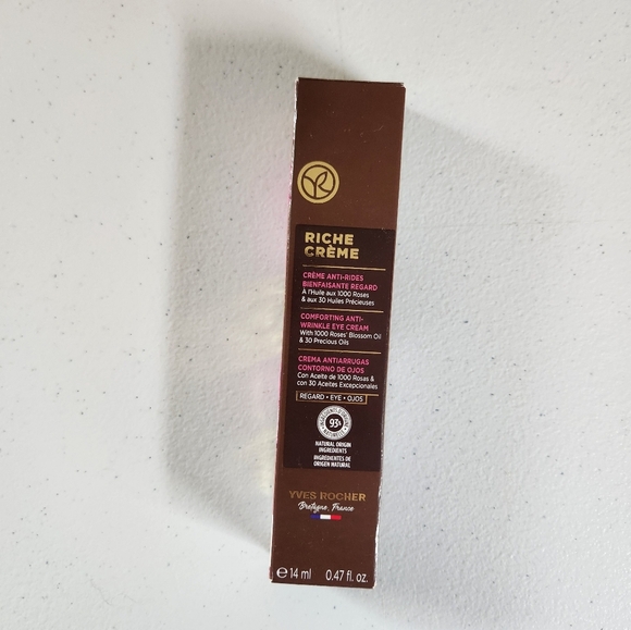 Yves Rocher Riche Creme Anti-wrinkle Cream Eye Contour Mature Skin 14 ml New - Picture 2 of 3